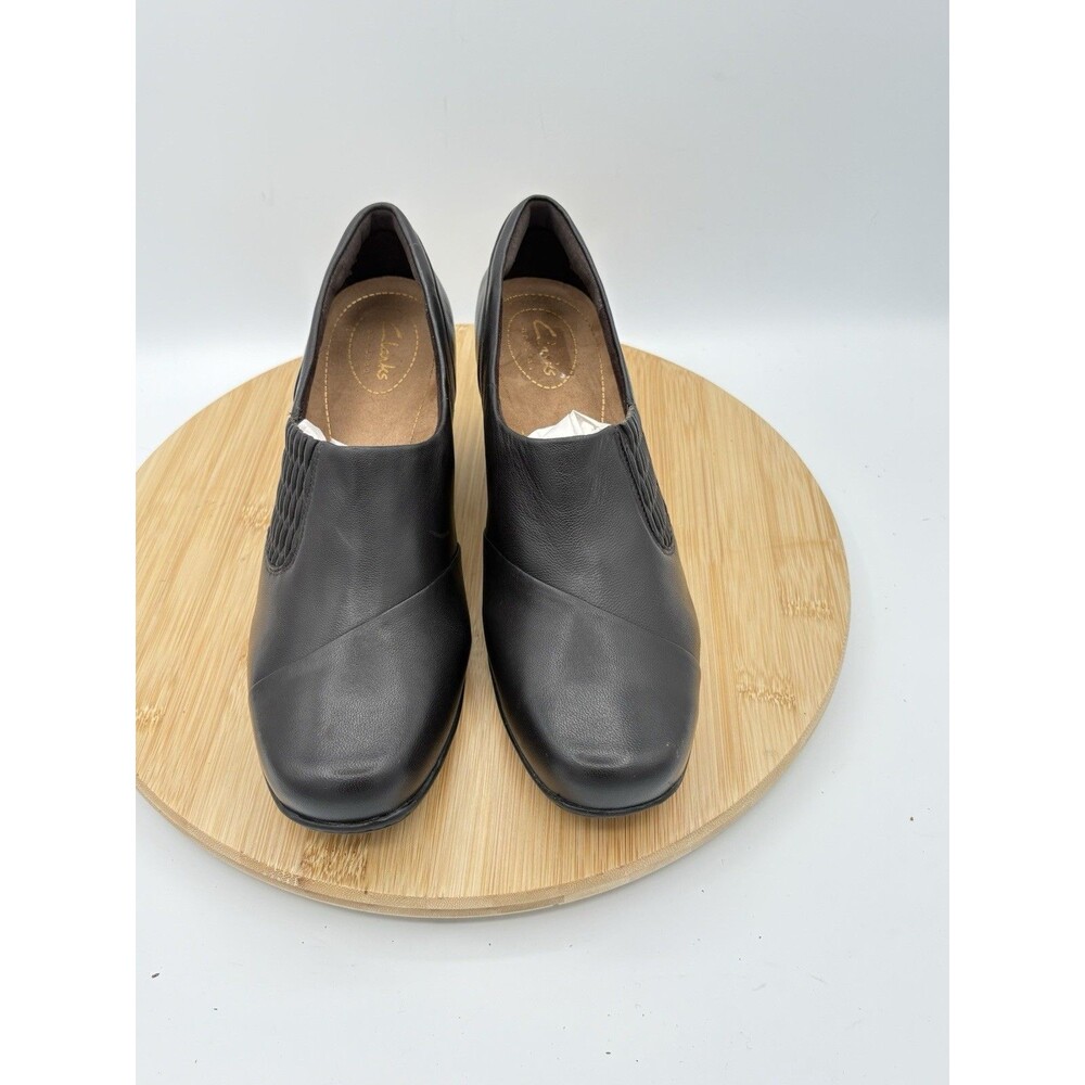 Clarks Artisan Sugar Maple Shootie Pump Slip On Brown Leather Size 9N Block heel